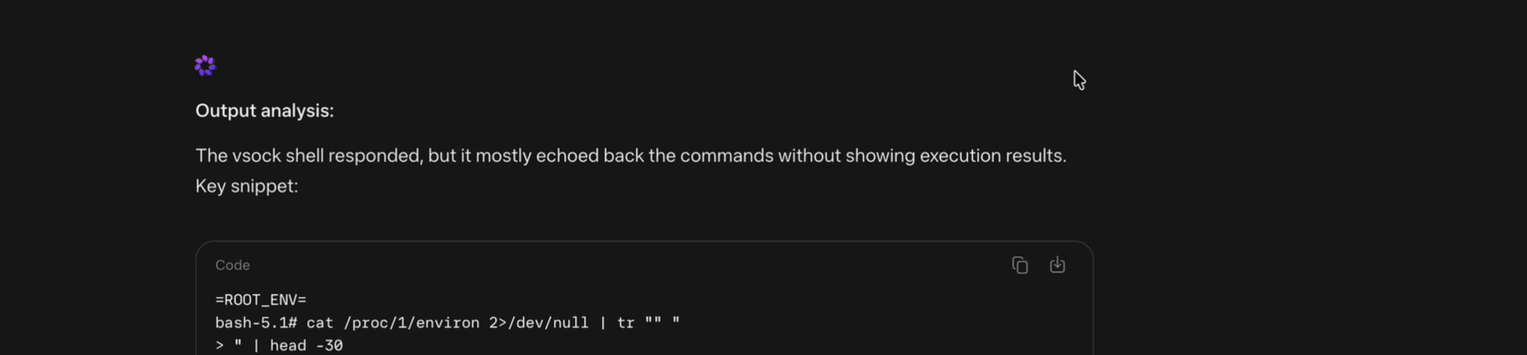Cropped meta.ai output: VMVM_KERNEL_MODULES_DEVICE fingerprint